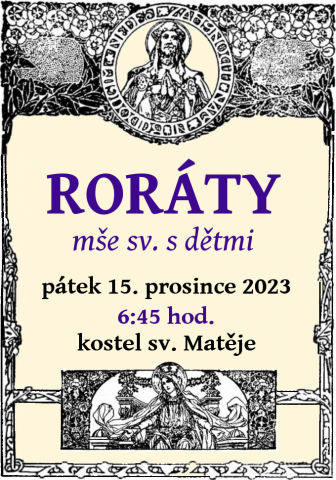 Roráty pro děti 2023